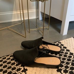 NEW Gap Mules, Faux Leather, Black